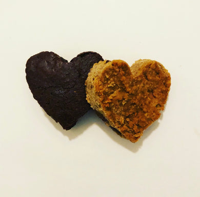 Heart-Shaped Chickpea Blondie/Black Bean Brownie Combo (NYC Delivery Only)